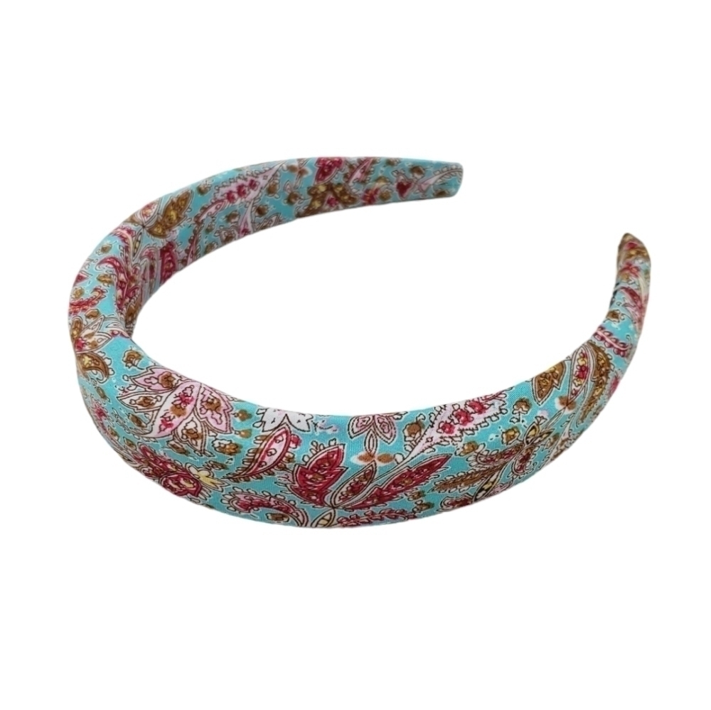 Non-Slip fabric knotted paisley pattern headban